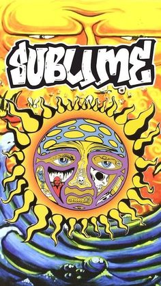 the album cover for sublime, which features an image of a sun and two faces