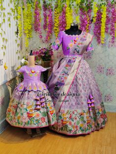 Customized mom and daughter tissue zarikota lehanga blouse #zarikota #birthdaydresses #kidsdesignerstores #zardosiwork #kidsfashion #kidsdesignerdresses #kidscouture #kidshyderabad #kidsbirthdayfrocks #kidsdesignsbyviviktha Leghana Design For Kids, Mom And Daughter Dresses Indian Gown, Mother Daughter Lehnga Dress, Kids Radha Look, Krishna Dress For Baby Girl, Baby Lehenga, Kids Dress Wear, Half Saree Designs, Kids Frocks