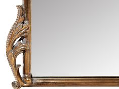 an ornate gold framed mirror on a white background