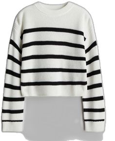 Trendy White Crew Neck Sweater, Cozy White Sweater With Ribbed Cuffs, Black Ribbed Cotton Sweater, Cozy White Cropped Sweater With Ribbed Cuffs, White Trendy Sweater With Ribbed Cuffs, Trendy White Sweater With Ribbed Cuffs, Trendy White Cropped Sweater For Winter, Cozy Black Top With Ribbed Collar, Black Cotton Crew Neck Cropped Sweater