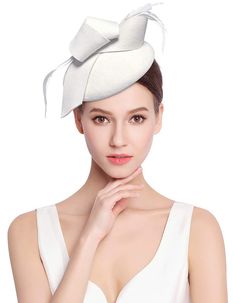 PRICES MAY VARY. 100% Wool Imported Clip closure 【FABRIC 】100% Wool. Women winter british & french style wool felt fascinator. Soft to the touch and easy to wear 【ONE SIZE】Diameter is about 18.5cm/7.3", which a small elastic drawstring and there are two little combs sewn on both of the inner sides to clip your hair and keep it in place for your like. The hat is lighand You don't need to worry about flattening your hairstyle 【FEATURES】1. Elegant wool felt fascinator hat, round pillbox base, deco Felt Fascinator, Sunday Clothes, British Wedding, Church Hat, Wedding Church, Flower Fascinator, Party Headband, Orient Express, Feather Flower