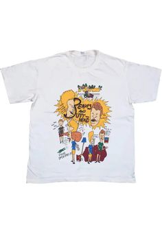 Beavis And Butthead Vintage Print OversizedT-Shirt - 5