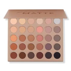 Gone Matte Pressed Powder Palette - ColourPop | Ulta Beauty Best Matte Eyeshadow Palette, Cream Duvet, Powder Palette, Matte Eyeshadow Palette, Eyeshadow Palettes, Matte Eyeshadow, Pressed Powder, Neutral Palette, Powder Puff