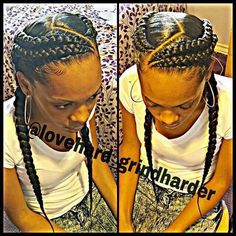 4 tight ghana braids 2 Goddess Braids, Big Braids, Ghana Braids, Braids Styles, Afrikaanse Mode, Pelo Afro