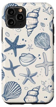 PRICES MAY VARY. Preppy coastal shells in summer cute blue seashells graphic, this is a great gift for any occasion, cute blue seashells starfish creative design for girls and women, this design is the ideal way to add a touch of sweetnes to your phone. Two-part protective case made from a premium scratch-resistant polycarbonate shell and shock absorbent TPU liner protects against drops Easy installation Blue Seashells, Preppy Coastal, Cute Case, Coastal Beaches, Summer Blue, Cute Cases, In Summer, Blue Ocean, Starfish