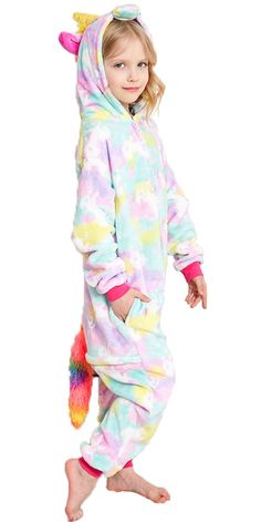 PRICES MAY VARY. MATERIAL: Comfy Flannel material,unicorn onesies are very soft,cute. TYPES: There are colorful girls unicorn pajamas onesies. They are divided into zippers and buttons with different styles of cute animal kids loose and comfortable one-piece clothing, so that children can choose freely. SIZE: Unicorn onesie for girls 4T is suitable for height 37''-41'',5T is suitable for height 41''-45'', 6-8 years is suitable for height 49''-53", 8-10 years is suitable for height 49"-53", 10-12 Onesie Unicorn, Unicorn Pajamas, Unicorn Onesie, Baby Costumes Girl, Animal Onesie, Preteen Fashion, Animal Pajamas, One Piece Clothing, Onesie Pajamas