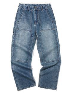 Editor's NotesMISTERCHILD's casual and comfy denim jeans are made of durable coated cotton that has a suitable thickness to wear all seasons. It is designed as carpenter jeans with pocket details.- Button and zipper closure- Straight fit silhouette- Carpenter denim jeans- Coated denim fabric- Casual and comfortable itemMeasurements(in.)S/M/L- Waist: 15.74 / 16.53 / 17.32 in.- Front rise: 11.81 / 12.20 / 12.59 in. - Thigh: 12.99 / 13.38 / 13.77 in.- Hem: 9.44 / 9.64 / 9.84 in.- Total length: Everyday Denim Jeans With Pockets, Urban Style Jeans With Pockets For Fall, Urban Jeans With Pockets For Fall, Urban Jeans For Fall, Dark Wash Rigid Denim Jeans, Urban Style Rigid Denim Jeans With Pockets, Medium Wash Relaxed Fit Jeans With Multiple Pockets, Urban Rigid Denim Jeans With Pockets, Streetwear Medium Wash Jeans With Patch Pockets