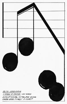 an image of musical notes with black circles