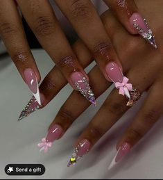 Silento Nails Ideas, Stiletto And Square Nails Together, Nails Acrylic Stiletto Short, Stellio Nails, Stiletto Nails Black Women, Birthday Nails Extra, Short Nails Stiletto, Stiletto Birthday Nails, Short Stiletto Nails Designs