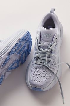 Find HOKA® Hoka Bondi 8 Sneakers on Editorialist. Ultra-cushioned and extra supportive, these HOKA® Bondi 8 trainers feature a bumped up, lightweight sole and extended heel so you can run anywhere and everywhere. **Features:** Breathable mesh uppers, sockliner, lightweight foam midsoles, extended heel, pillowed tongue, pull-tab, durabrasion rubber outsole **Why We HOKA® Bondi 8 Sneakers in Harbor Mist/Lunar Rock, Size: US 6.5 New Balance Running Sneakers, Brooks Outfit Shoes, Athlesure Shoes, Hoka Trainers, Hokas Outfit, Cute Running Shoes, Hoka Bondi 8, Running Shoes Women, Hoka Shoes