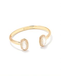 Kendra Scott Pearl Beaded Elton Bracelet Gold Pearl Frame, Gold Cuff Bracelet, Buy Pearls, Jewelry Accessories Ideas, Gold Bracelet Cuff, Jewelry Essentials, Gold Cuffs