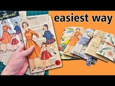 an old fashion book is being held up by someone's hand with the title easyest way