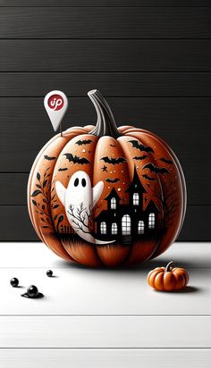 100 Unique Pumpkin Painting Ideas Way Easier Than Carving! Not Carved Pumpkin Ideas, Painted Mummy Pumpkin, Cool Painted Pumpkins Ideas, Pumpkin Painting Step By Step, Artistic Pumpkin Painting, Acrylic Painted Pumpkins, Autumn Pumpkin Painting, No Carve Pumpkins Ideas, Painted Small Pumpkins