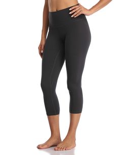 PRICES MAY VARY. 75% polyester, 25% Spandex Make with 4-way-stretch, opaque, moisture-wicking, super soft fabric providing maximum comfort High waisted tummy control design gives you a streamlined look Flatlock seams and chafe-free for a natural range of motion Approx. 21'' inseam Sporty Yoga Pants With 4-way Stretch And 5-inch Inseam, Elastane Yoga Pants With Wide Waistband For Pilates, High Waist Nylon Leggings With Moisture-wicking, Functional Stretch Yoga Pants With Wide Waistband, High Waist Nylon Yoga Pants, High Waist Nylon Yoga Leggings, High Waist Solid Go-dry Yoga Pants, High Waist Nylon Yoga Pants In Athleisure Style, High Waist Nylon Leggings For Yoga