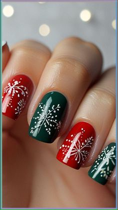 🎄✨ Get ready to shine this holiday season with the most stunning Christmas nail designs for square medium nails! Whether you prefer classic red and green patterns or sparkly snowflakes, these designs will add a festive touch to your look. Perfect for parties and family gatherings, your nails will be the talk of the celebration. Don’t miss out on these trending styles that everyone is loving this Christmas! 🎅💅

#ChristmasNails #NailDesigns #HolidayNails #SquareNails #FestiveNails #NailArt #Christmas2024 #BeautyTrends #HolidayBeauty #GlamNails

Elevate your holiday spirit with dazzling Christmas nail designs that make a statement! Red And Green Snowflake Nails, Red Green Nails Christmas, Red Green Christmas Nails, Green Accent Nails, Square Medium Nails, Christmas Nails Red And Green, Nails For 2023, Glitter Gradient Nails, Classy Nail Art Ideas