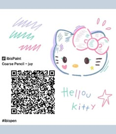 a drawing of a hello kitty with the word hello kitty on it