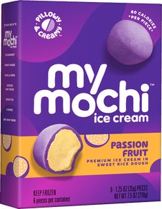 my mochi ice cream with passion fruit flavor, 6 - ounce boxes pack of 12