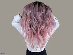 blonde hair with pink highlights men Pink Balyage Blonde Hair, Pink And Blue Balayage, Blonde And Pink Balayage, Black Hair With Pink Bangs, Pink Bayalage Hair, Blonde Balayage With Pink, Black Hair Pink Highlights, Pink Hair Balayage, Pink Highlights In Brown Hair