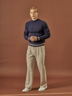 Composition : 50% wool, 50% acrylic spandexCountry of Origin : China Knitwear, Cashmere, Turtle Neck, Composition, China, Mens Outfits, Wool, Navy, The Originals