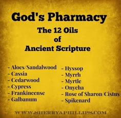 Oils Of The Bible, Anointing Oil, Essential Oil Remedy, Essential Oils Guide, Oil Remedies, Essential Oils Health, Essential Oil Blends Recipes, Essential Oils Herbs