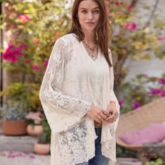 Boho Fashion Over 40, 40 Fashion Women, Chic Summer Style, Sundance Catalog, Robert Redford, Lace Kimono, Boho Kimono, Kimono Cardigan, Ethereal Beauty