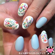 Artistic Nails, Floral Nail Designs, Flower Nail Designs, Floral Nail Art, Nail Swag, Spring Nail Art, Get Nails, Flower Nail Art, Nail Art Summer