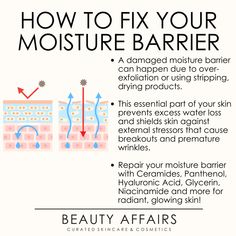 The acid mantle is an essential part of your skin, but if you haven’t heard of it before, don’t worry - you might have also heard it referred to as the moisture barrier or skin barrier. The acid mantle has a crucial role to play in the overall health of your skin. Here’s everything you need to know about what your skin Beauty Affairs, Simple Graphic Design, Premature Wrinkles, Skin Advice, Skin Aesthetics, Beauty In Everything, Connect With Nature, Clear Skin Tips