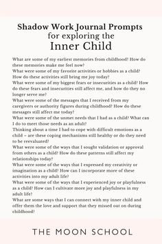 Shadow Work Toxic Parents, Easy Shadow Work Prompts, Christian Shadow Work, Shadow Work Journal Prompts Parents, Childhood Shadow Work Prompts, Shadow Work Prompts For Beginners, Shadow Work Questions For Beginners, Shadow Work Exercises, Shadow Work Journal Prompts Beginners