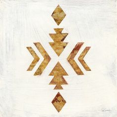 an abstract painting with brown and white colors on the side of a piece of wood