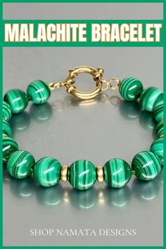 Christmas Gifts For Mom - Green Malachite Bracelet Romantic Christmas Gifts, Malachite Bracelet, Malachite Jewelry, Christmas Gifts For Wife, Christmas Gifts For Girlfriend, Green Malachite, Mom Jewelry, Necklace Beaded, Outfit Making