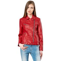 Crimson Blossom Women’s Leather Jacket Winter Shopping, Leather Biker Jacket, Edgy Look, Winter Outfits Women, Leather Jackets Women, Red Jacket, Sleepwear Women, Red Fashion, Winter Wear