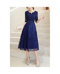 Buy royal blue midi wedding guest dress with half sleeves at cheap price online. Free stable shipping and pro custom service since 2009. Blue A-line Midi Dress For Prom Season, Royal Blue Knee-length Dress For Wedding, Royal Blue Knee-length Wedding Dress, Knee-length Blue Evening Dress For Prom, Blue Knee-length Evening Dress For Prom, Blue Short Sleeve Dress For Prom Season, Blue Short Sleeve Prom Dress, Blue Short Sleeve Dress For Prom, Blue Knee-length Mother Of The Bride Dress For Wedding