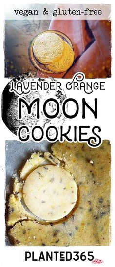 an advertisement for the moon cookies planter gluten - free range from lavender & orange