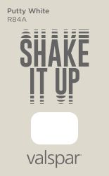 the words shake it up appear to be written in black on a light gray background