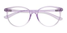 Clear Purple round eyeglasses available in variety of colors to match any outfit. These stylish full-rim, large sized plastic eyeglasses include free single-vision prescription lenses, a case and a cleaning cloth. Lilac Eye, Purple Glasses, Glasses For Women, Round Eyeglasses, Moon Glow, Prescription Eyeglasses, Eye Glasses, Makeup Inspo, Prescription Lenses