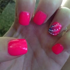 Pink nails with a design Nails Colors Summer, Nails Colors, Super Nails, Bright Nails, Shellac Nails, Colorful Nail Designs, Summer Nails Colors, Hair Nails, Pedicures