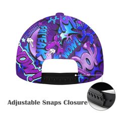 FREE SHIPPING ON ORDERS OVER $100USDDue to high demand please allow 3-4 weeks for shipping! Are you a balloon artist or face painter looking for the perfect Snapback cap? Our Retro collection combines 80’s vibes with street cred. Picture-perfect for those who like to dress with swagger, these hats always pop with colour. Features: Perfect for outdoor events and the occasional hip hop battle! Unique designs are embedded directly into the high quality cotton twill material meaning no peeling or fl Fun Adjustable Baseball Cap For Streetwear, Fun Curved Brim Baseball Cap For Streetwear, Fun Adjustable Hats For Streetwear, Adjustable Fun Hat For Streetwear, Fun Adjustable Streetwear Hats, Playful Adjustable Hat For Streetwear, Playful Adjustable Streetwear Hat, Adjustable Graphic Print Baseball Cap For Sports, Fun Curved Bill Hat For Streetwear