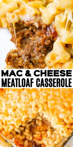 macaroni and cheese meatloaf casserole is an easy dinner recipe