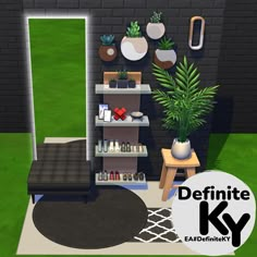 Functional in gameplay. Download from Patreon or EA gallery #DefiniteKY Sims Room, Sims 4 Loft, Sims Memes, Sims 4 Cheats, Sims Freeplay Houses, Sims Houses