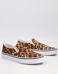 Vans Slip On Leopard, Leopard Print Trainers, Leopard Print Sneakers, Deck Shoes, Skate Wear, Print Sneakers