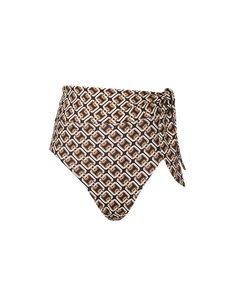 The Separates Scarf HW Pant in Tan Multi from our Summer Swim 2024 Collection. A high waisted bikini pant constructed from form-fitting Italian lycra featuring a self-tie detail at the side waist. Chic High-cut Leg Swimwear, Chic Swimwear With Tie Waist For Poolside, Beachwear Swim Bottoms With Side Ties, Elastane Tie-side Bottoms For Beach Season, Beachwear Bottoms With Tie Waist For Poolside, Fitted Beachwear Bottoms With Tie Waist, Fitted Bottoms With Tie Waist For Swimming, Fitted Bottoms With Tie Waist For Beach Season, Fitted Tie Waist Bottoms For Beach Season