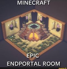 a minecraft map with the text epic end portal room