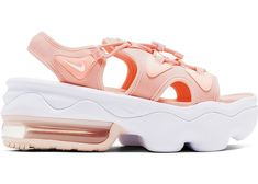 Nike Air Max Koko Sandals, Pink Low-top Nike Air Max With Cushioning, Pink Synthetic Nike Air Max For Sports, Sporty Pink Nike Air Max Sneakers, Pink Air Max Cushioned Lace-up Running Shoes, Sneakers Nike Air Max, Jordan 7, Hot Sneakers, Adidas Yeezy