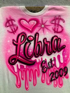 Airbrushed Birthday Shirts, Virgo Airbrush Shirt, 22nd Birthday Shirts Ideas, Birthday Airbrush Shirts, Airbrush Freaknik Outfits, Airbrush Outfit Ideas, Freaknik Shirt Designs, Air Brush Birthday Outfit, 2000s Spray Paint Shirt