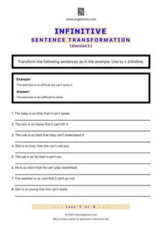 #english #englishgrammar #gerundandinfinitive #gerundandinfinitiveworksheet #esl #eslworksheet #engblocks #eslwebsite Gerund Exercises, To Infinitive, English Grammar Exercises, Play Computer Games, Grammar Exercises, New Language