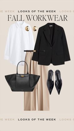 cellajaneblog's STYLED BY BECKY Collection on LTK Classic Chic Outfits, Fall Office Outfits, Minimalistic Outfits, Fall Workwear, Work Fits, Virtual Wardrobe, Style Winter, Autumn Outfits, Anine Bing