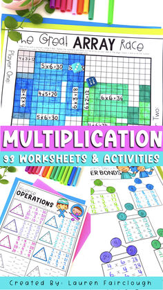 three worksheets and activities to help students practice their math skills in the classroom