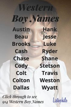 a poster with the names of different children