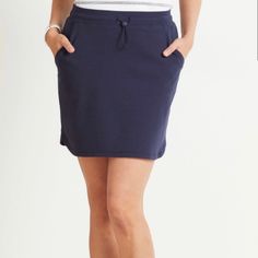 Sundry For Evereve Sunday Navy Drawstring Pull Skirt Sunday Style Pull Drawstring At Waist Side Pockets Modal / Cotton / Spandex Size 1 = Small Casual Navy Skort With Lined Skirt, Casual Navy Lined Skort, Navy Casual Skort Short Length, Navy Casual Short Length Skort, Blue Casual Swim Skirt With Relaxed Fit, Navy Stretch Casual Skort, Casual Lined Swim Skirt, Blue Casual Relaxed Fit Swim Skirt, Casual Blue Mini Swim Skirt