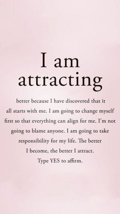 i am attracted quote on pink background with black and white type in the bottom right corner